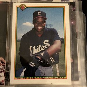 Frank Thomas Baseball Card, white sox, bowman 1990